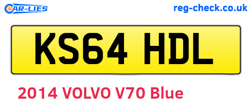 KS64HDL are the vehicle registration plates.