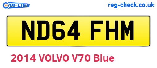 ND64FHM are the vehicle registration plates.