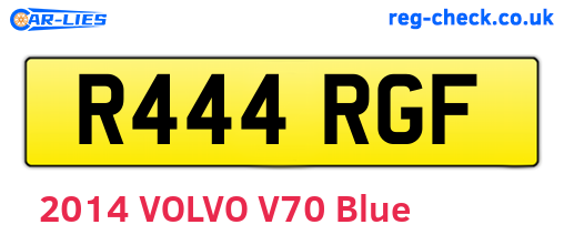 R444RGF are the vehicle registration plates.