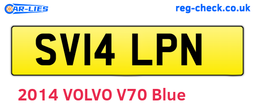 SV14LPN are the vehicle registration plates.