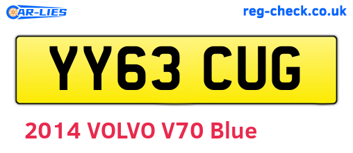 YY63CUG are the vehicle registration plates.