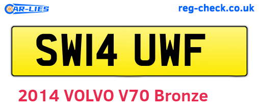 SW14UWF are the vehicle registration plates.