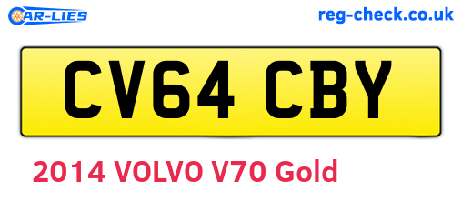 CV64CBY are the vehicle registration plates.