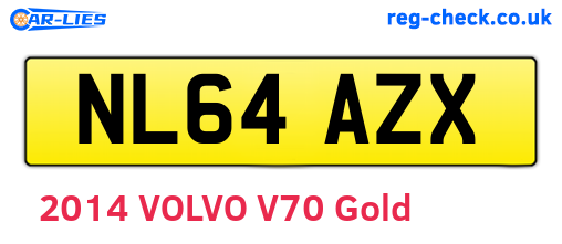 NL64AZX are the vehicle registration plates.