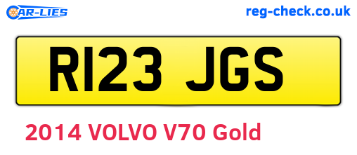 R123JGS are the vehicle registration plates.