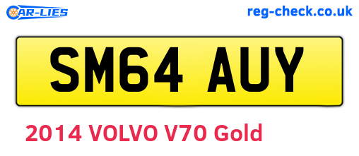 SM64AUY are the vehicle registration plates.