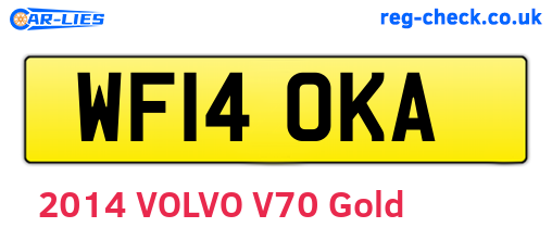 WF14OKA are the vehicle registration plates.