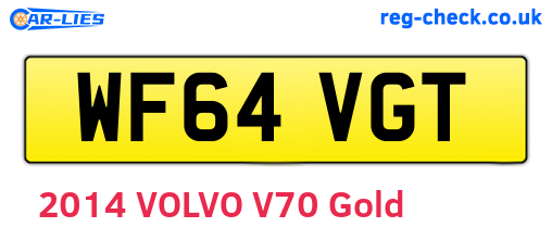 WF64VGT are the vehicle registration plates.