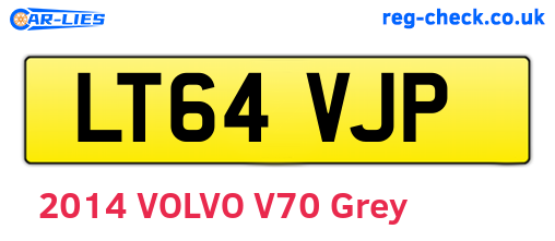 LT64VJP are the vehicle registration plates.