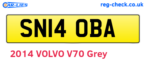 SN14OBA are the vehicle registration plates.