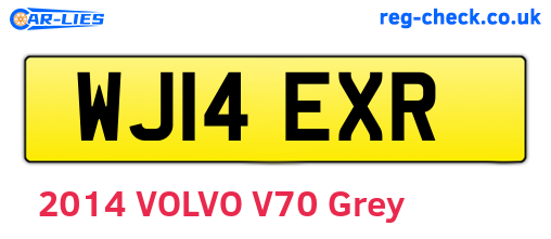 WJ14EXR are the vehicle registration plates.