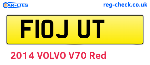 F10JUT are the vehicle registration plates.