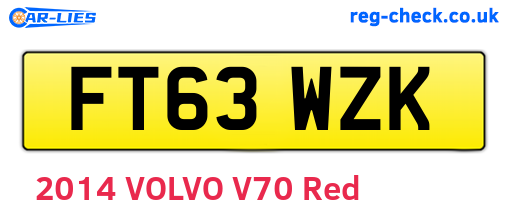 FT63WZK are the vehicle registration plates.