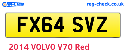 FX64SVZ are the vehicle registration plates.