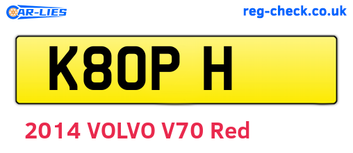 K8OPH are the vehicle registration plates.
