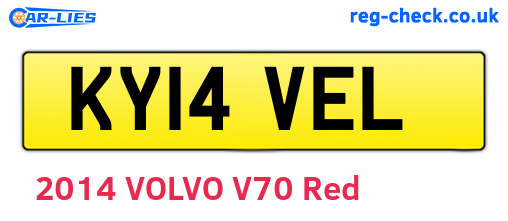 KY14VEL are the vehicle registration plates.