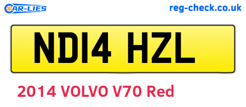 ND14HZL are the vehicle registration plates.