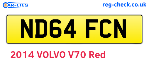 ND64FCN are the vehicle registration plates.