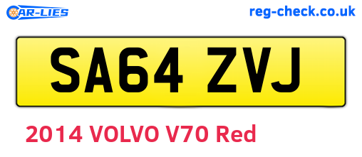 SA64ZVJ are the vehicle registration plates.