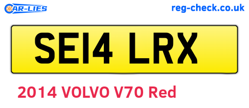 SE14LRX are the vehicle registration plates.