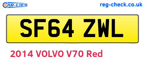 SF64ZWL are the vehicle registration plates.