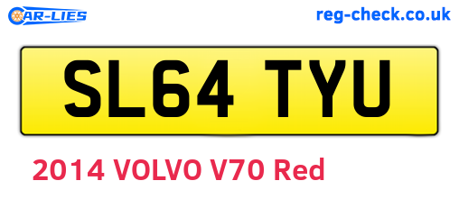SL64TYU are the vehicle registration plates.