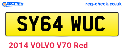 SY64WUC are the vehicle registration plates.