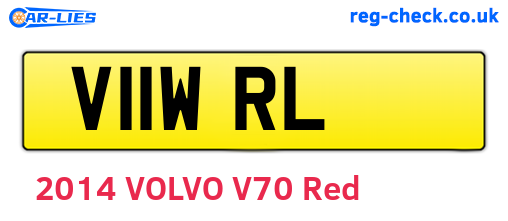 V11WRL are the vehicle registration plates.