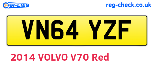 VN64YZF are the vehicle registration plates.