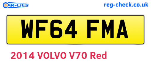 WF64FMA are the vehicle registration plates.