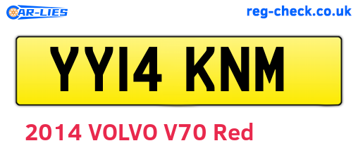 YY14KNM are the vehicle registration plates.