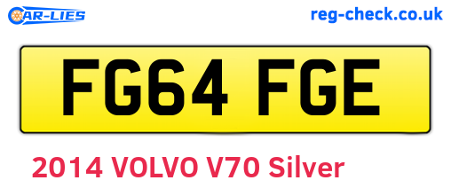 FG64FGE are the vehicle registration plates.