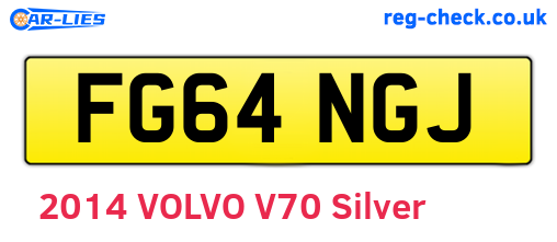 FG64NGJ are the vehicle registration plates.