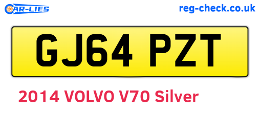 GJ64PZT are the vehicle registration plates.