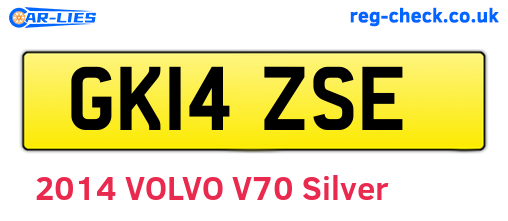 GK14ZSE are the vehicle registration plates.