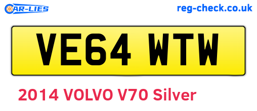 VE64WTW are the vehicle registration plates.