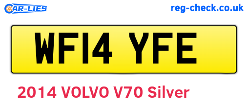 WF14YFE are the vehicle registration plates.