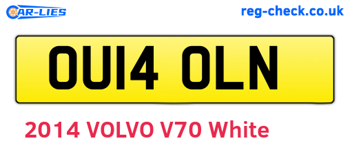 OU14OLN are the vehicle registration plates.