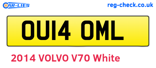 OU14OML are the vehicle registration plates.