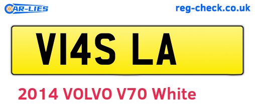 V14SLA are the vehicle registration plates.