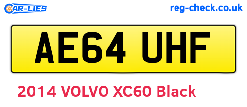 AE64UHF are the vehicle registration plates.