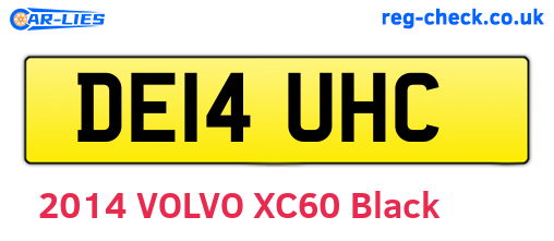 DE14UHC are the vehicle registration plates.