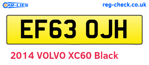 EF63OJH are the vehicle registration plates.