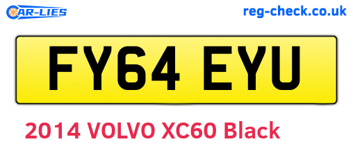 FY64EYU are the vehicle registration plates.