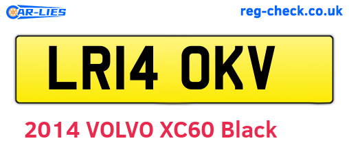 LR14OKV are the vehicle registration plates.
