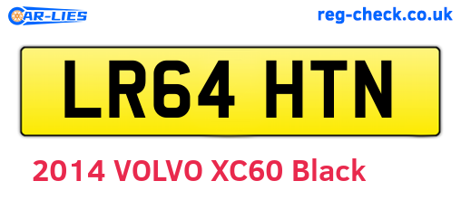 LR64HTN are the vehicle registration plates.