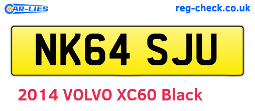NK64SJU are the vehicle registration plates.