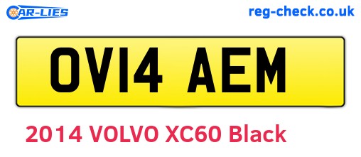 OV14AEM are the vehicle registration plates.