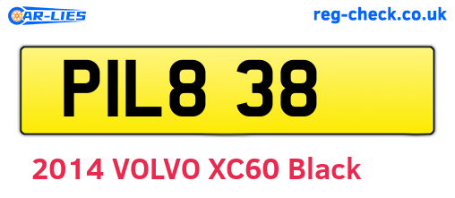 PIL838 are the vehicle registration plates.