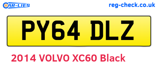 PY64DLZ are the vehicle registration plates.
